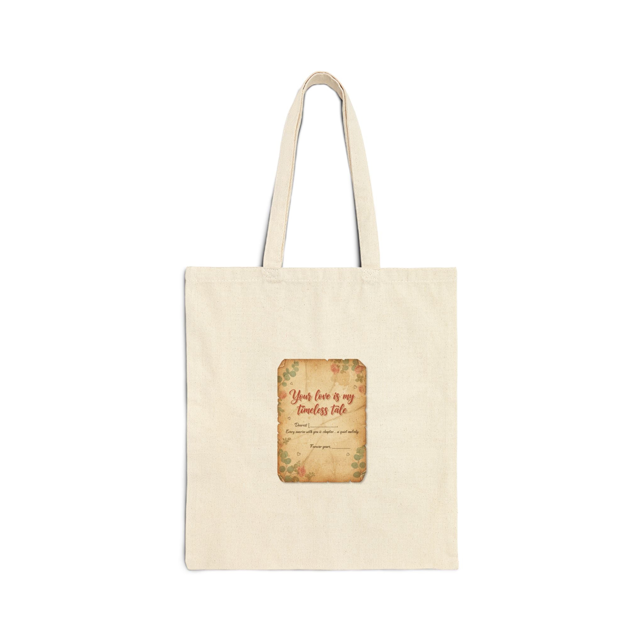 Vintage Love Letter Tote, wax seal stationery print | handwritten typewriter romance