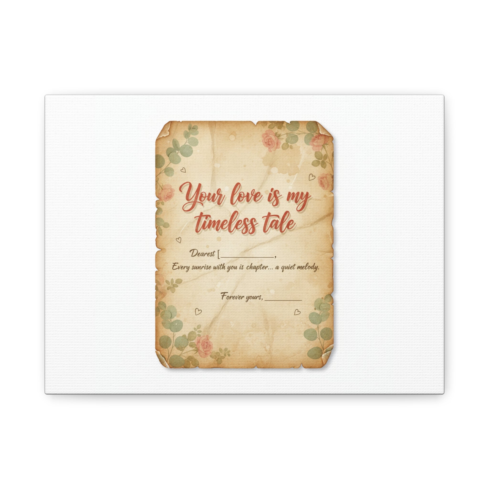 Your Love Is My Timeless Tale Canvas | Love Letter Decor, Vintage Romance