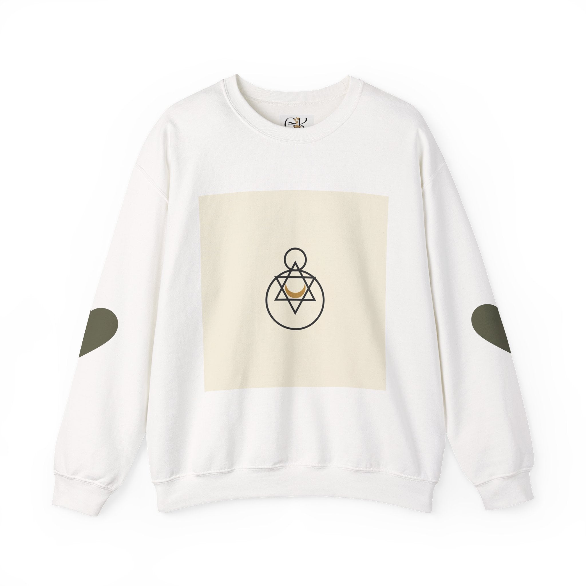 Crewneck Sweatshirt — "It's a New Day" Graphic Crewneck with Minimal Geometric Front Design