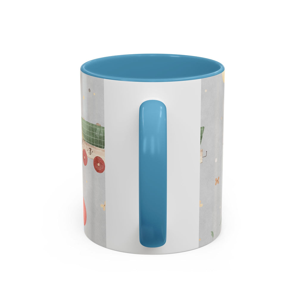 Toy Train Teddy Coffee Mug — Cute Nursery Baby Shower Gift (11/15oz)