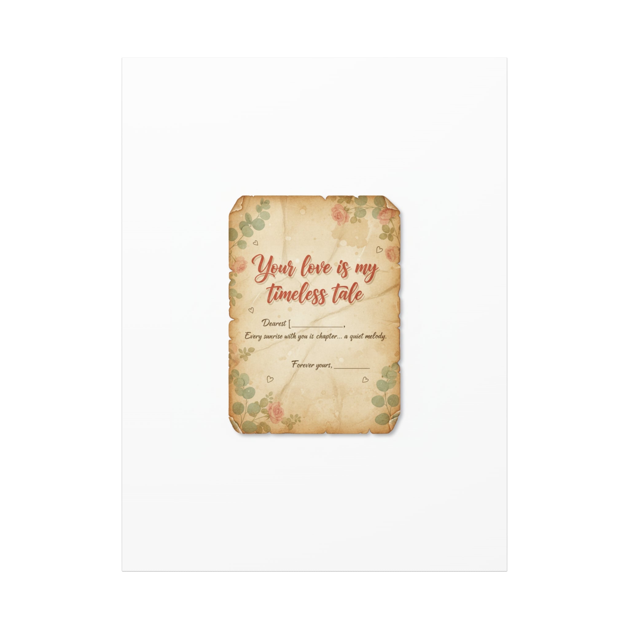Your Love Is My Timeless Tale Canvas | Love Letter Decor, Vintage Romance