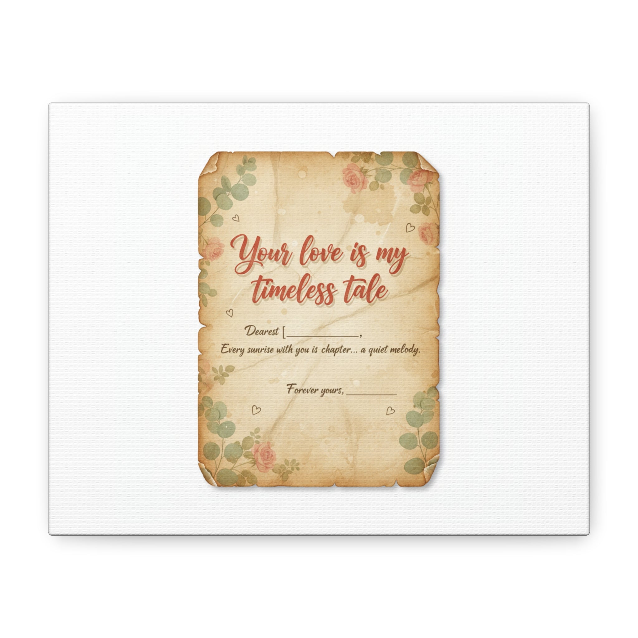 Your Love Is My Timeless Tale Canvas | Love Letter Decor, Vintage Romance