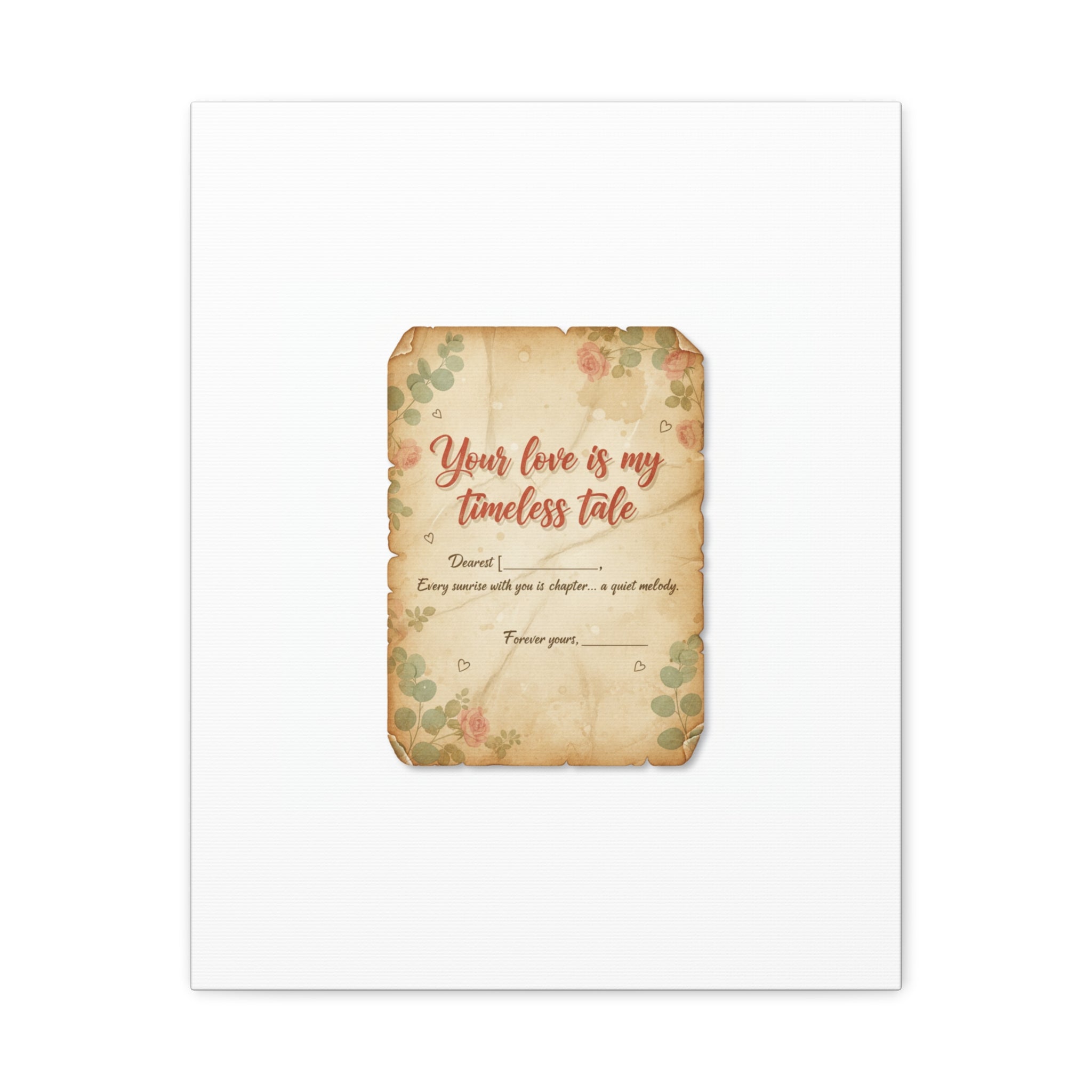 Your Love Is My Timeless Tale Canvas | Love Letter Decor, Vintage Romance