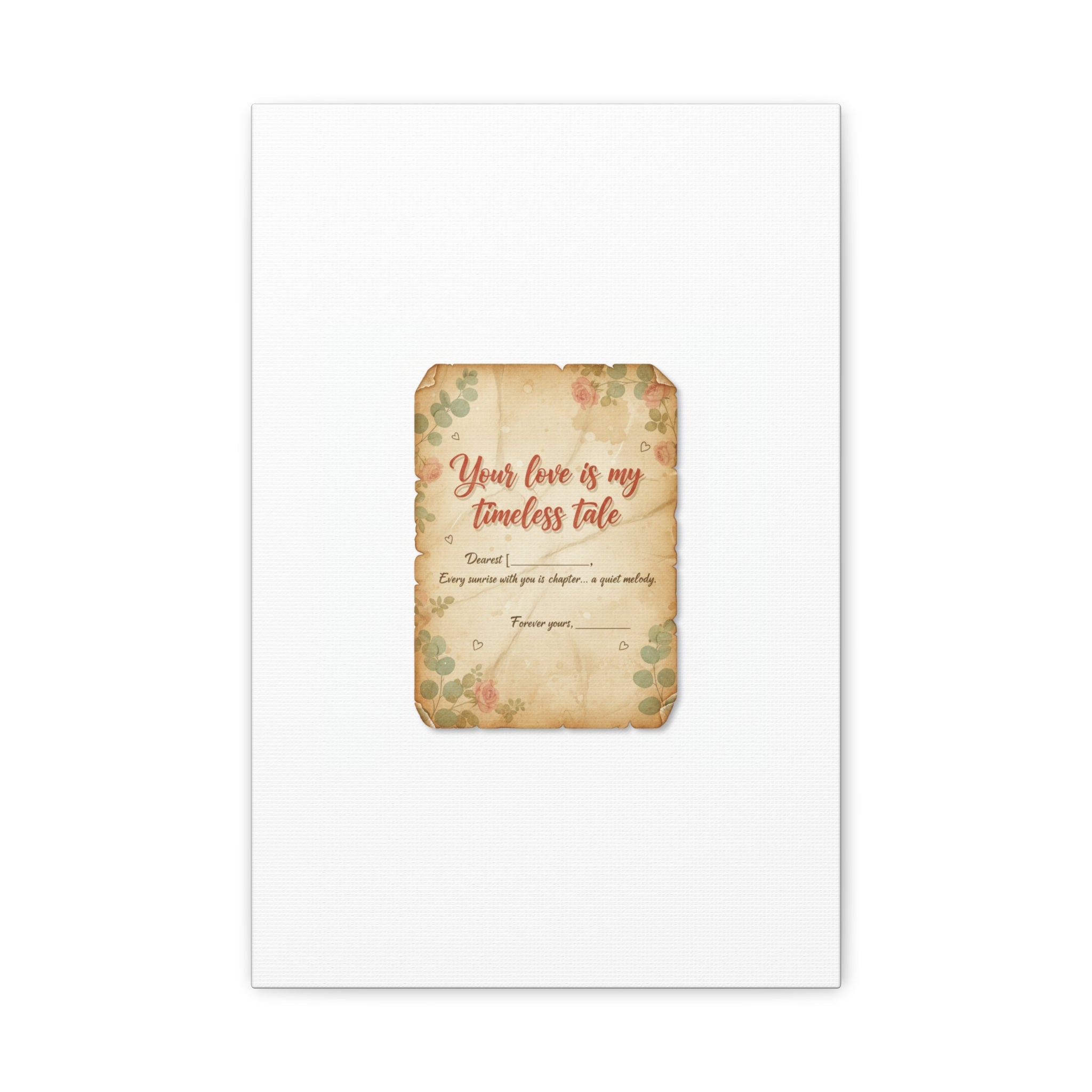 Your Love Is My Timeless Tale Canvas | Love Letter Decor, Vintage Romance