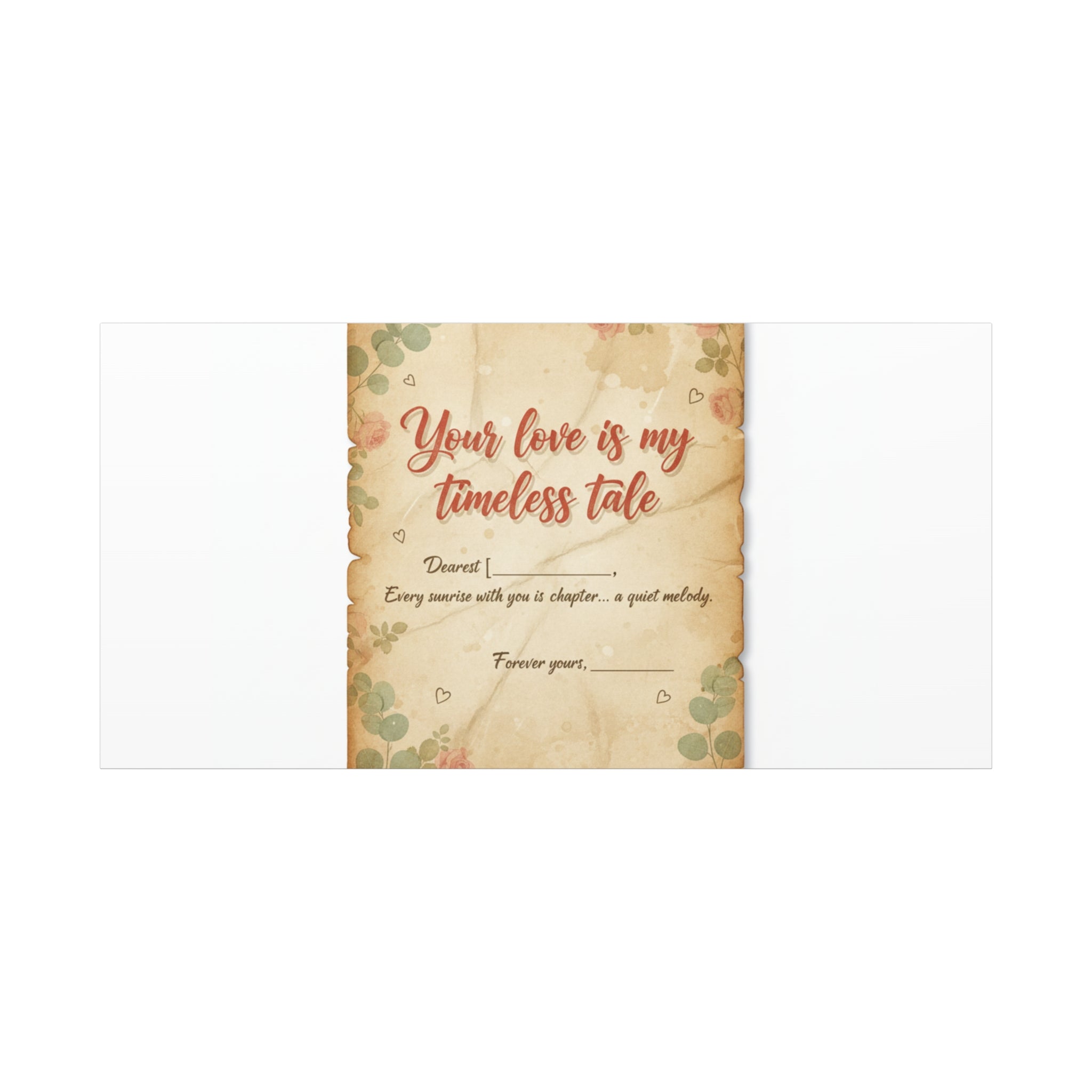 Your Love Is My Timeless Tale Canvas | Love Letter Decor, Vintage Romance