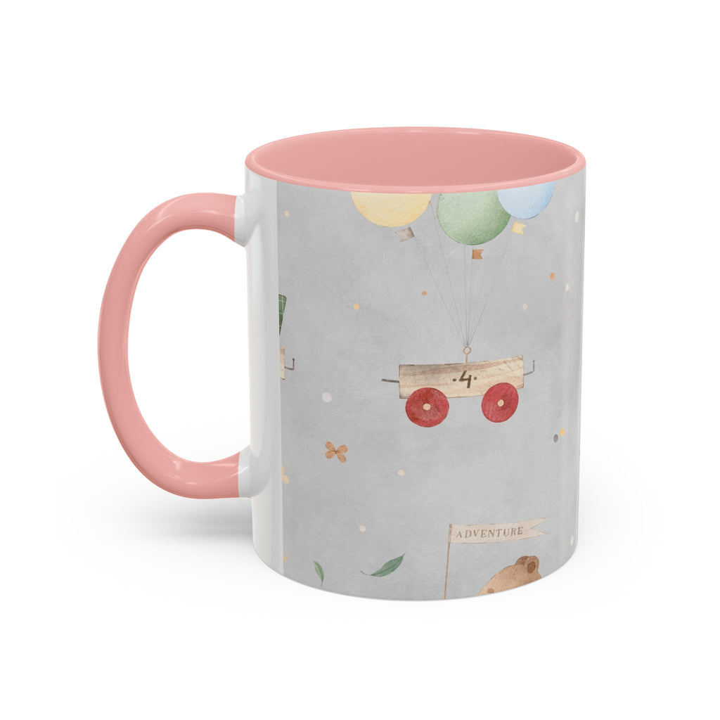 Toy Train Teddy Coffee Mug — Cute Nursery Baby Shower Gift (11/15oz)