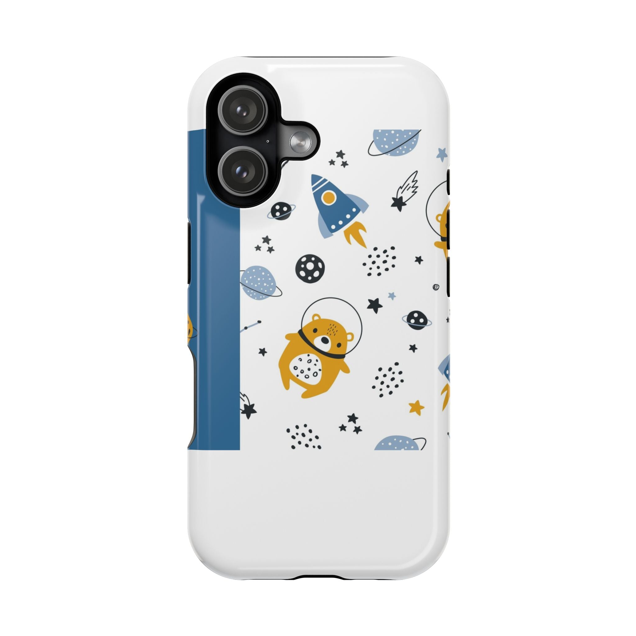 Space Teddy Phone Case — Magnetic Impact-Resistant Kids iPhone Case