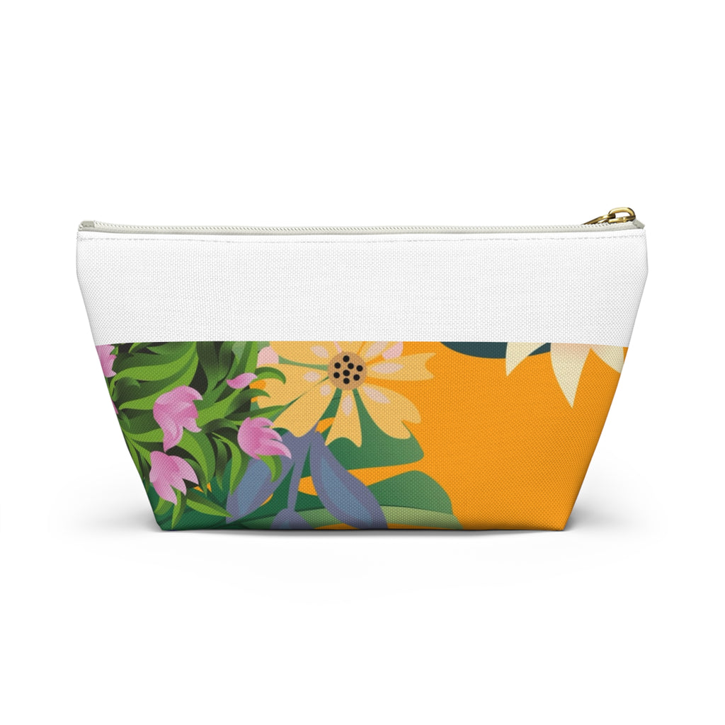 Tropical Floral Accessory Pouch — Bright Hawaiian Makeup Bag