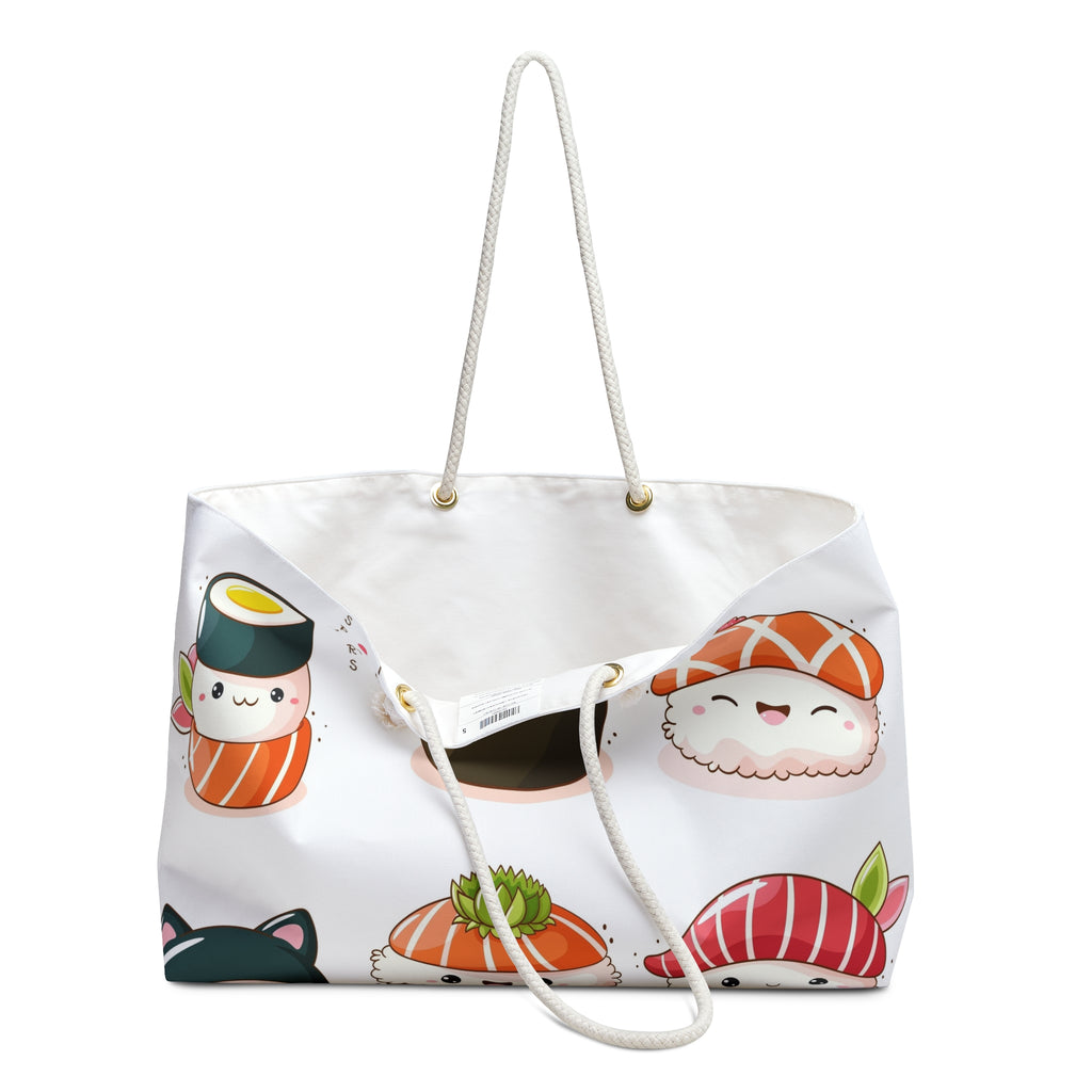 Kawaii Sushi Weekender Bag — Cute Japanese Food Travel Tote