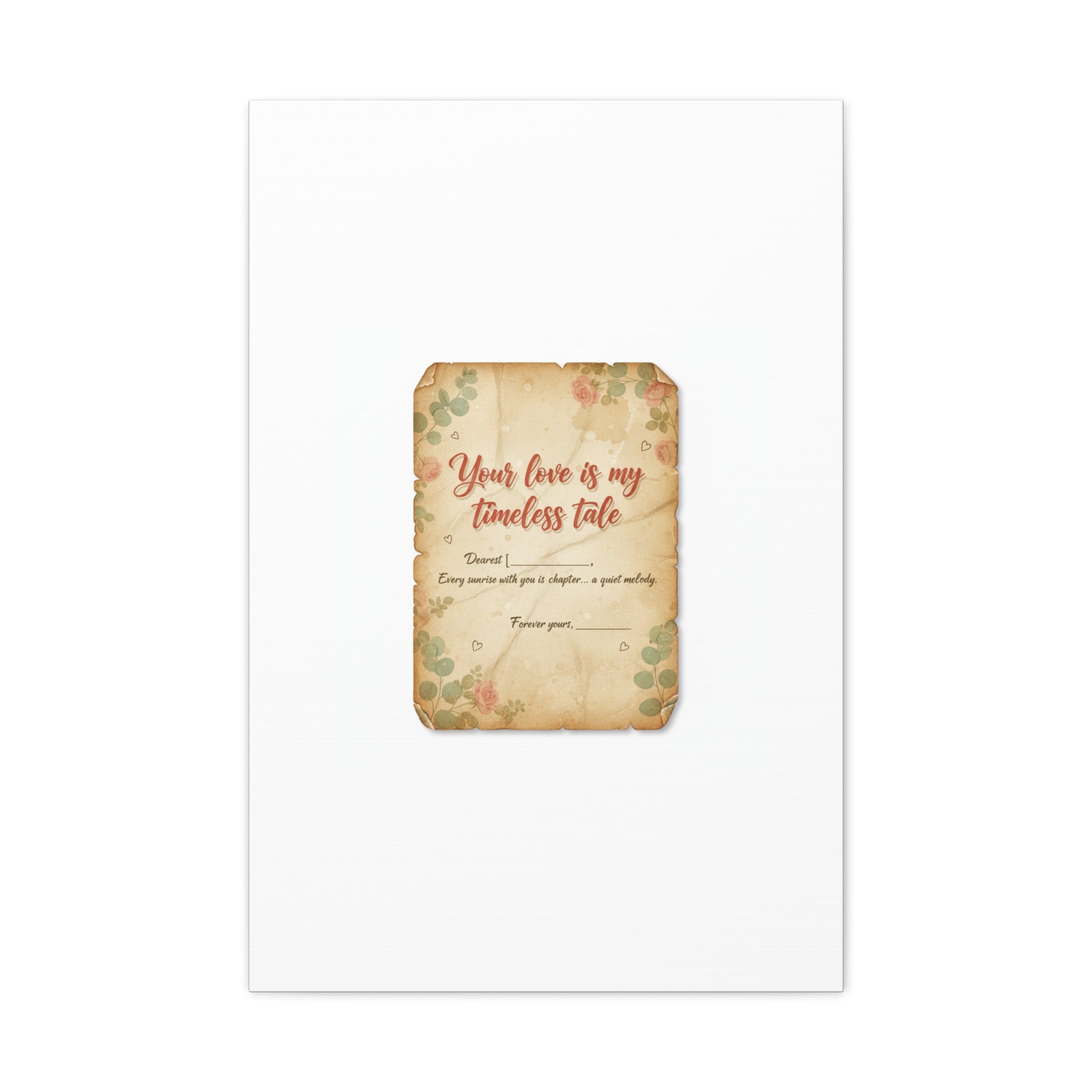 Your Love Is My Timeless Tale Canvas | Love Letter Decor, Vintage Romance