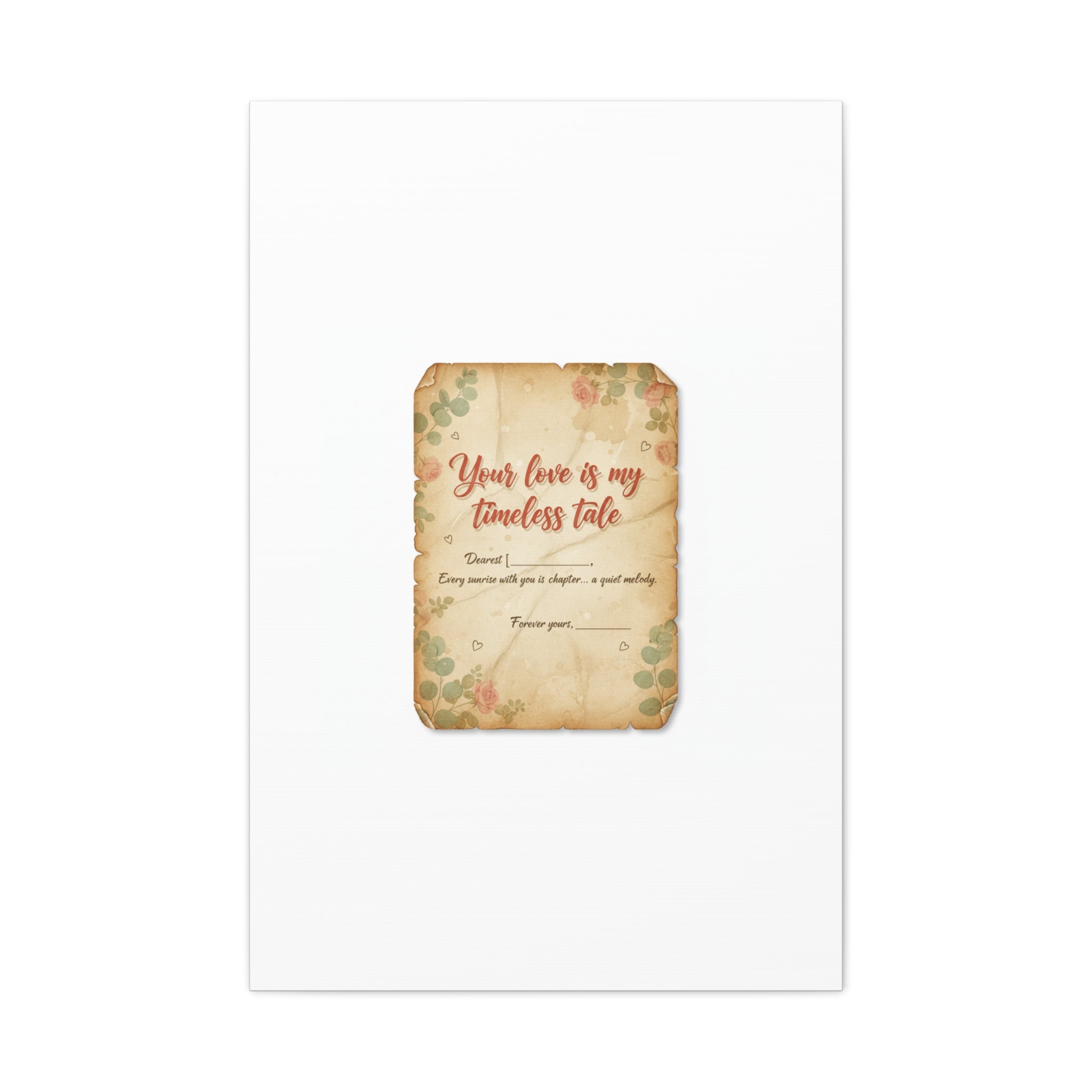 Your Love Is My Timeless Tale Canvas | Love Letter Decor, Vintage Romance