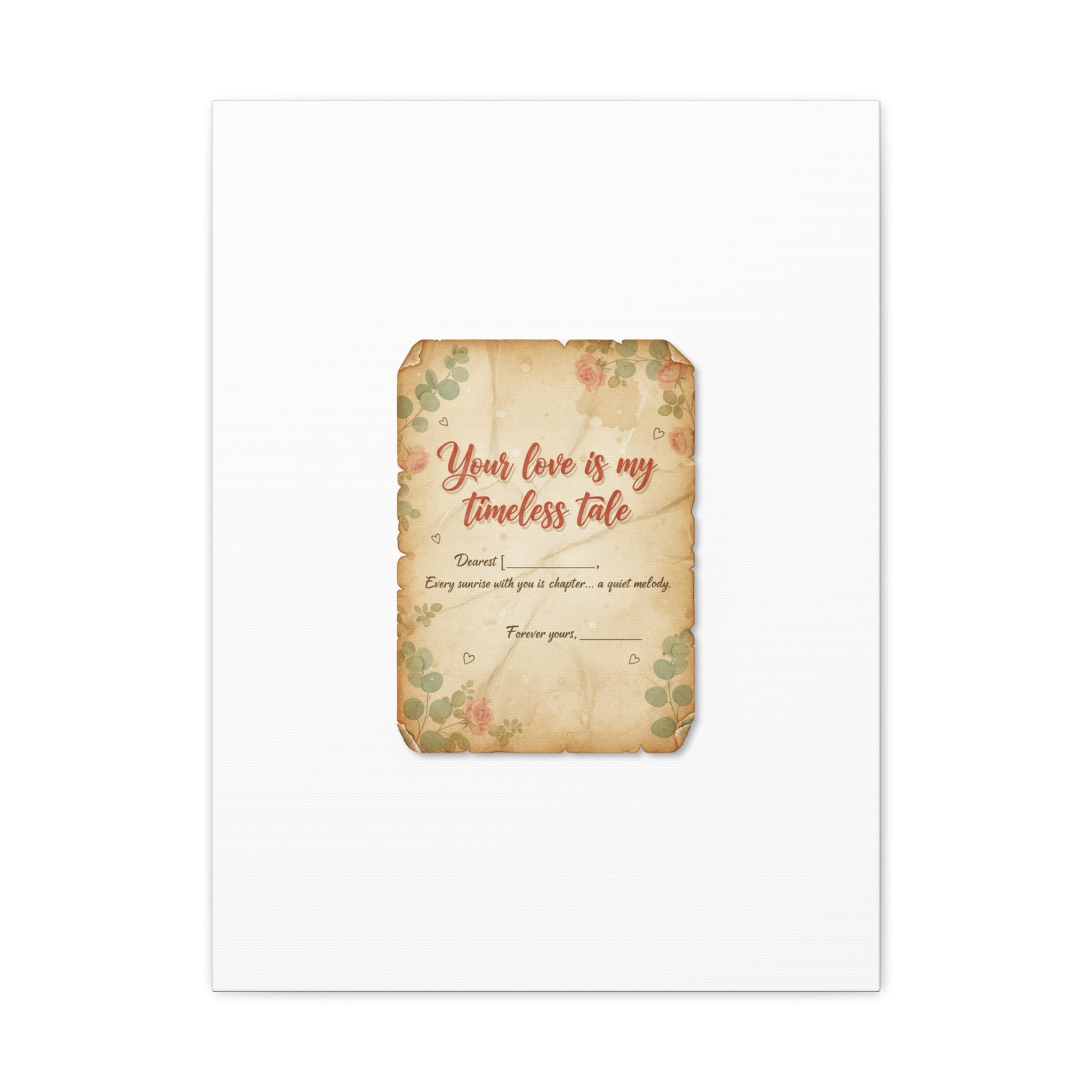 Your Love Is My Timeless Tale Canvas | Love Letter Decor, Vintage Romance
