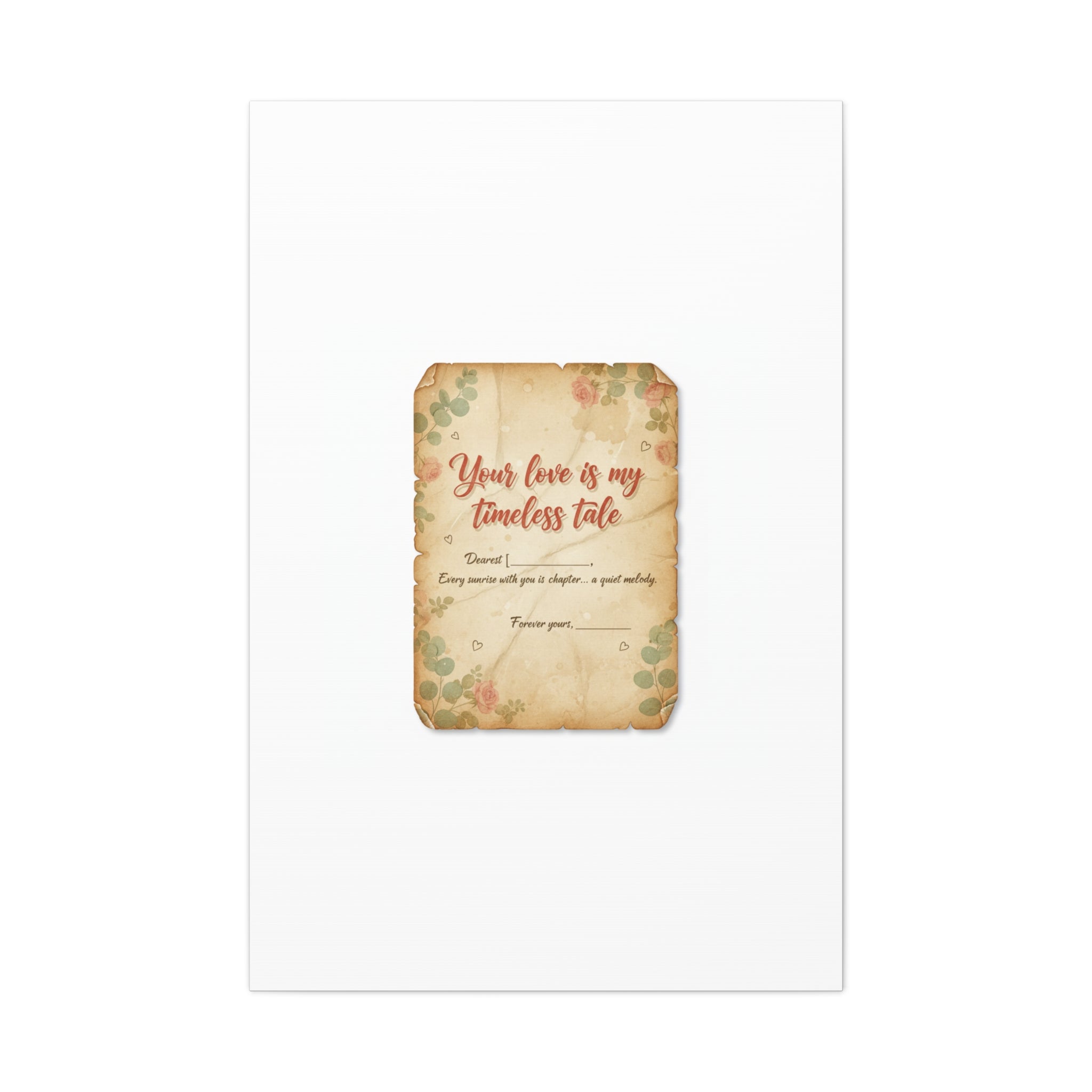 Your Love Is My Timeless Tale Canvas | Love Letter Decor, Vintage Romance