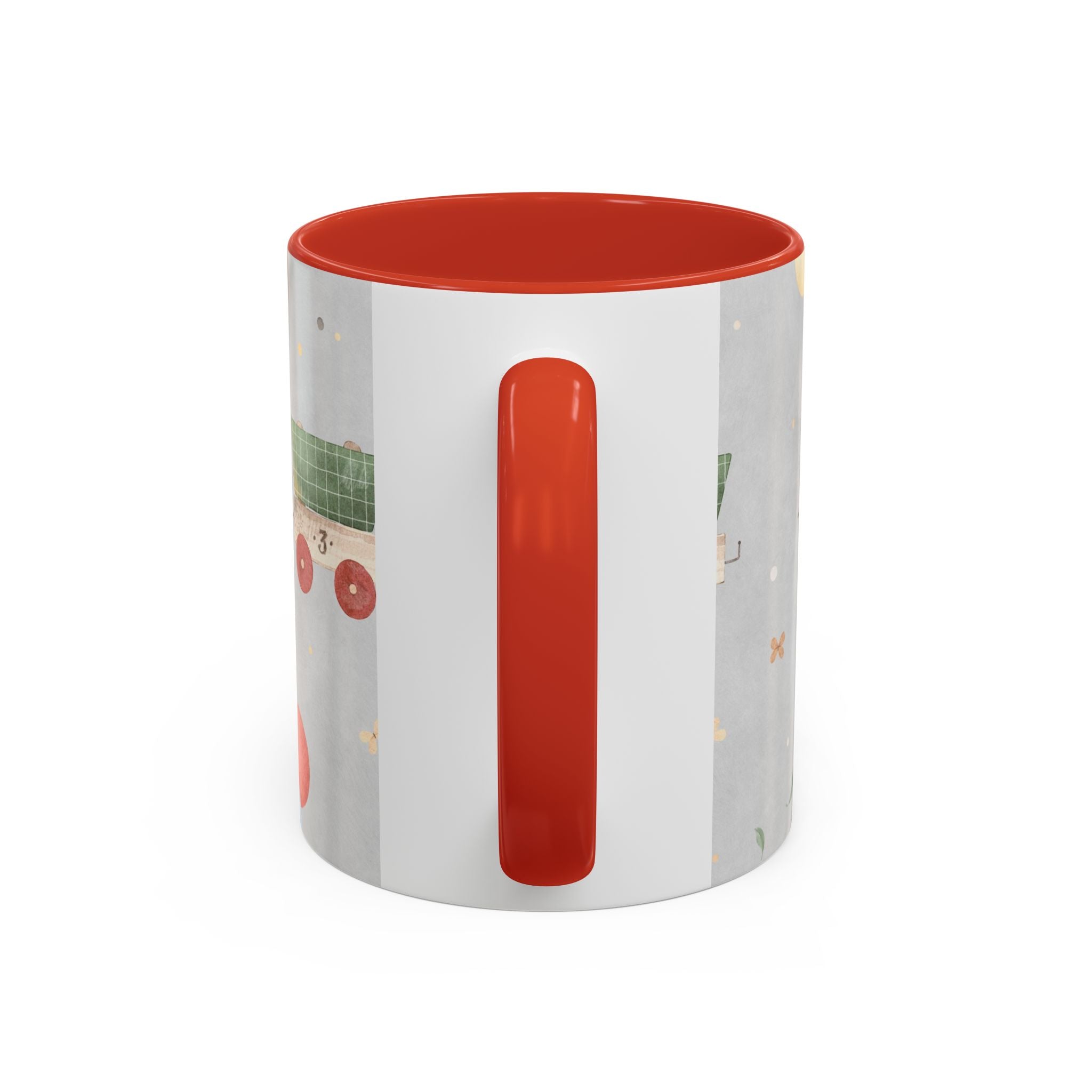 Toy Train Teddy Coffee Mug — Cute Nursery Baby Shower Gift (11/15oz)