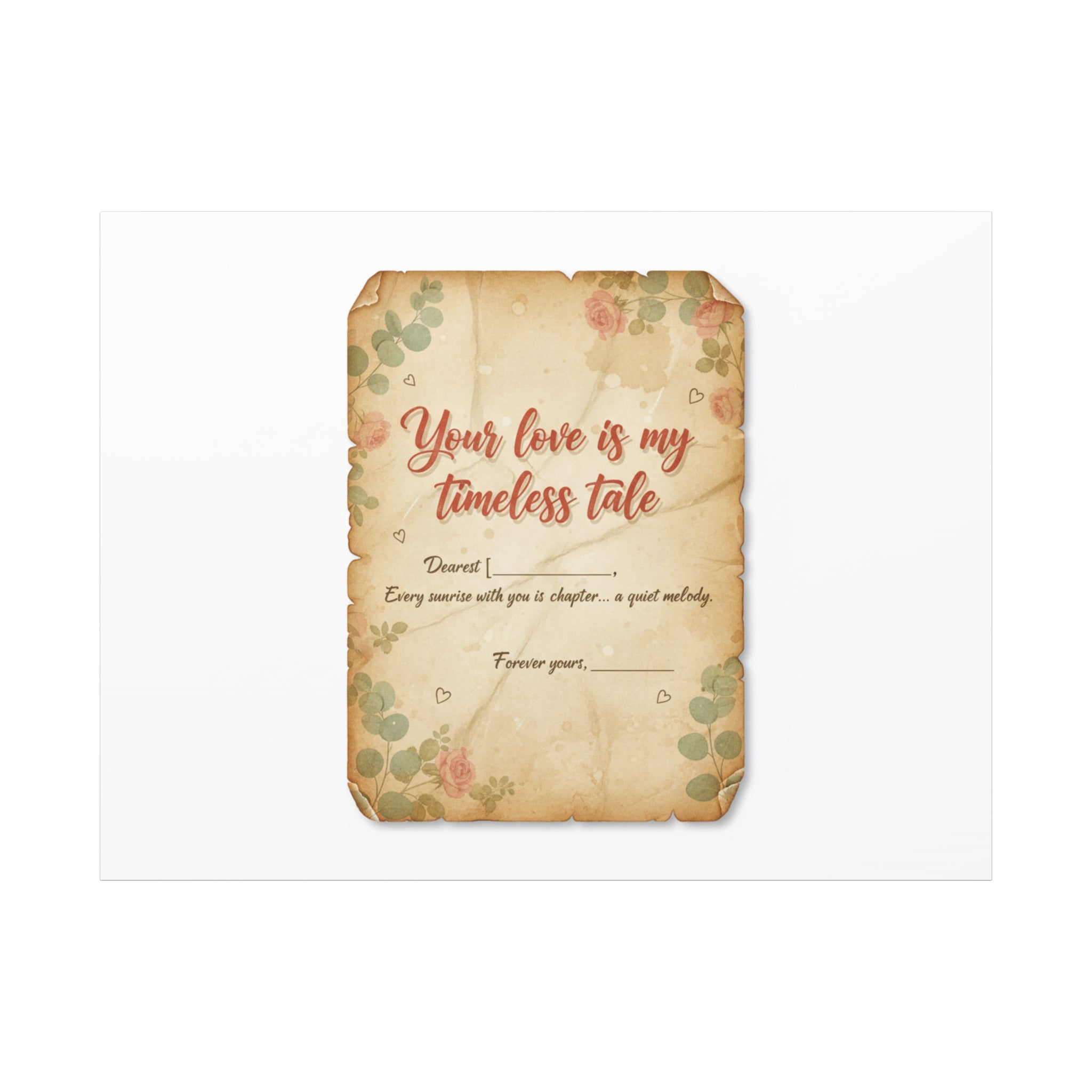 Your Love Is My Timeless Tale Canvas | Love Letter Decor, Vintage Romance