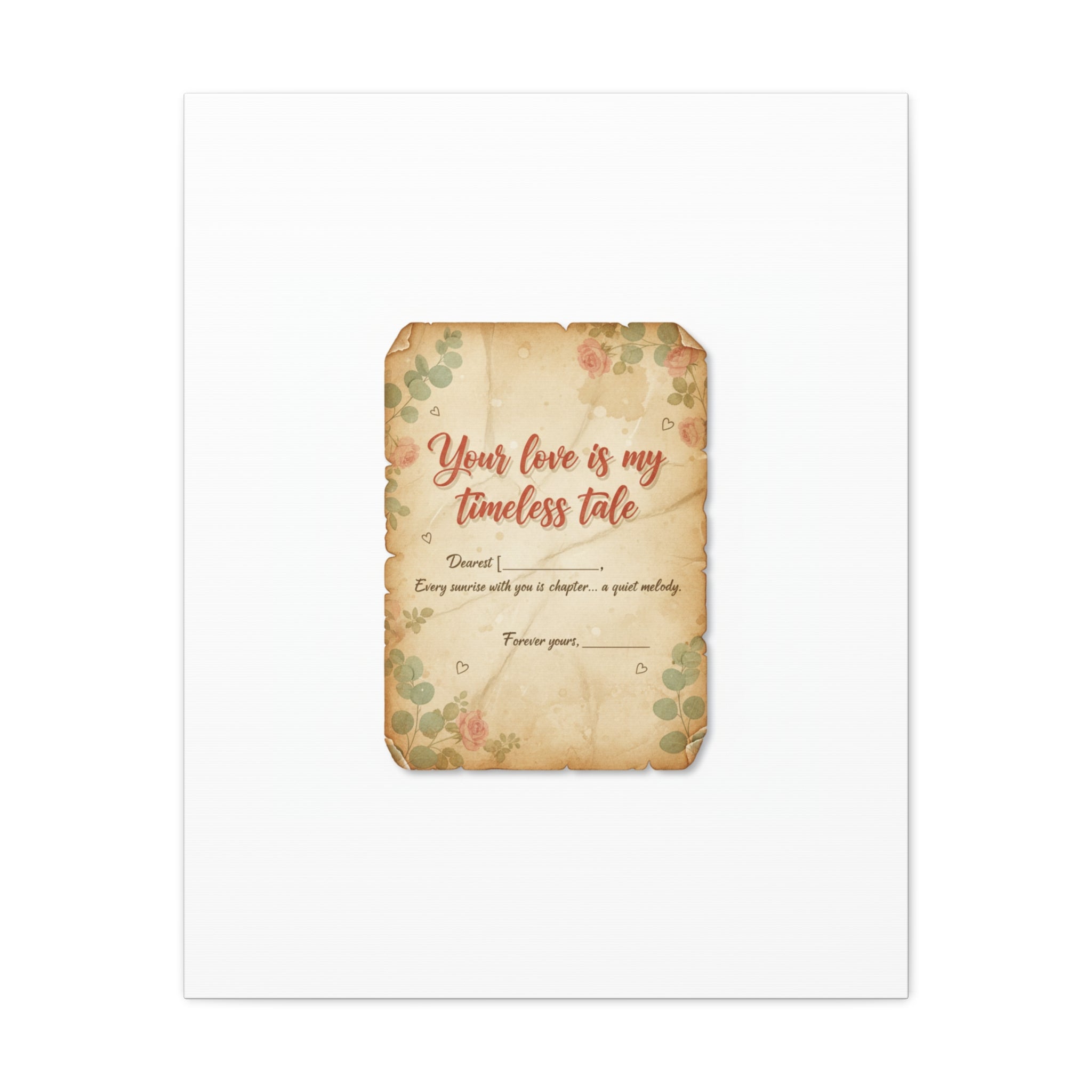 Your Love Is My Timeless Tale Canvas | Love Letter Decor, Vintage Romance