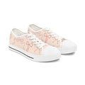 Low Top Sneakers — Pink Ballet Ribbon Pattern for Women