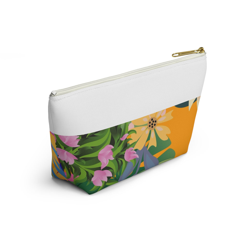 Tropical Floral Accessory Pouch — Bright Hawaiian Makeup Bag