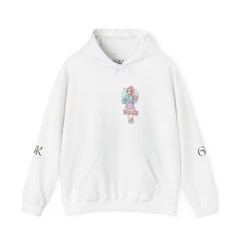 Anime Girl Heart Hoodie — Cute Pastel Kawaii Hooded Sweatshirt