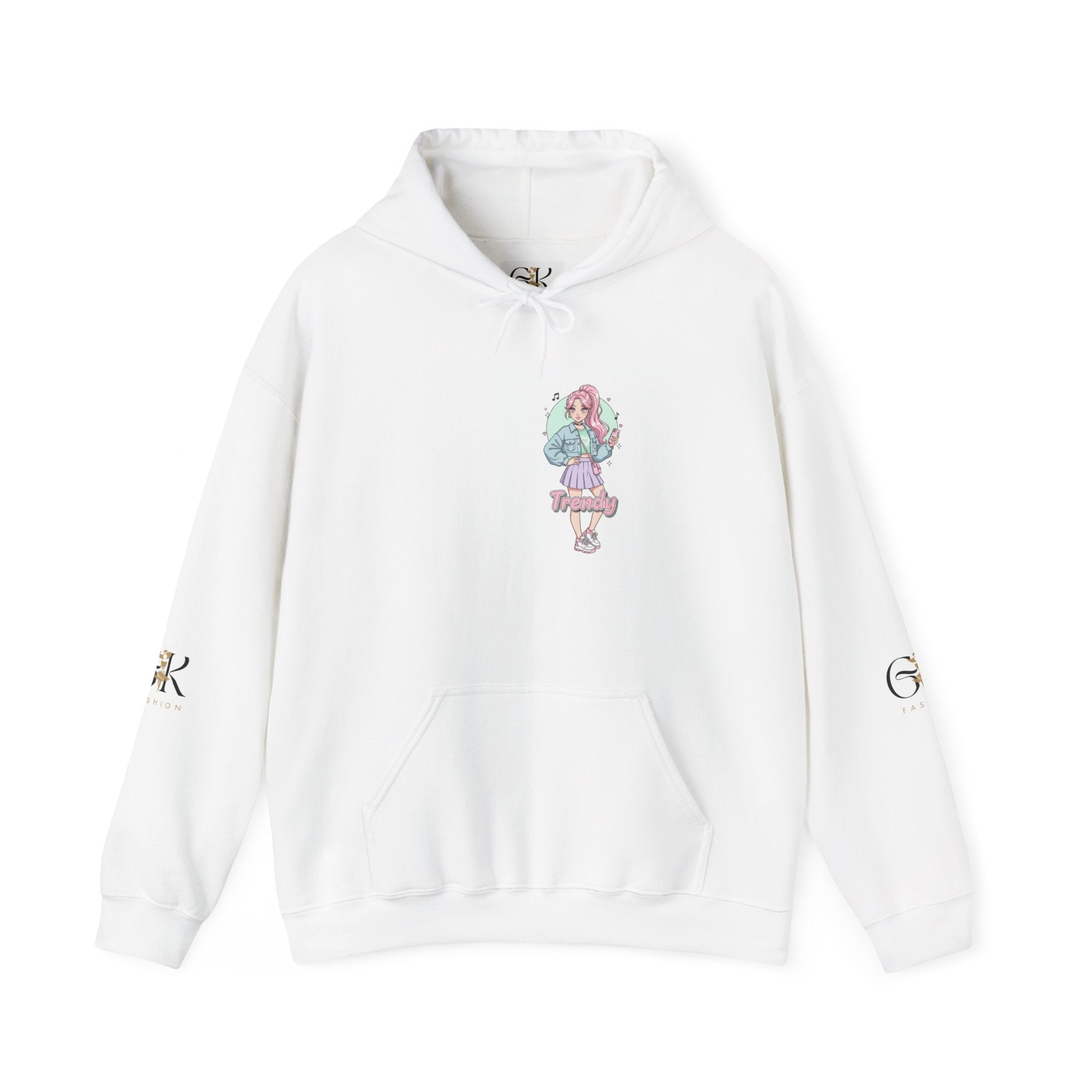 Anime Girl Heart Hoodie — Cute Pastel Kawaii Hooded Sweatshirt
