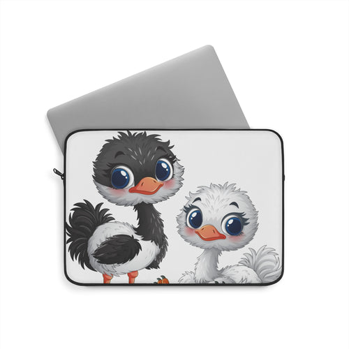 Cute Baby Ostrich Laptop Sleeve — Adorable Pair Protective Case for Kids & Animal Lovers