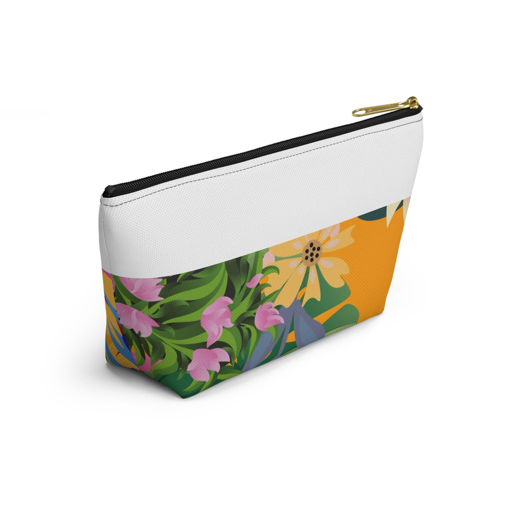 Tropical Floral Accessory Pouch — Bright Hawaiian Makeup Bag