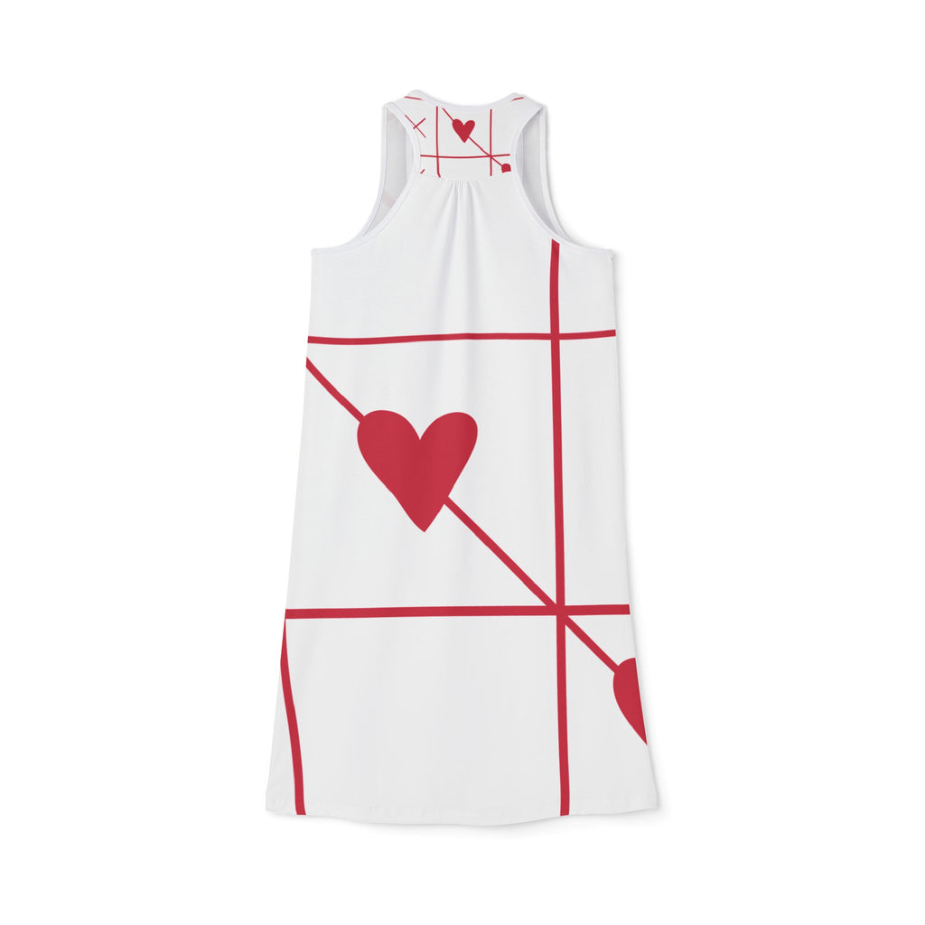 Valentine Heart Grid Racerback Dress