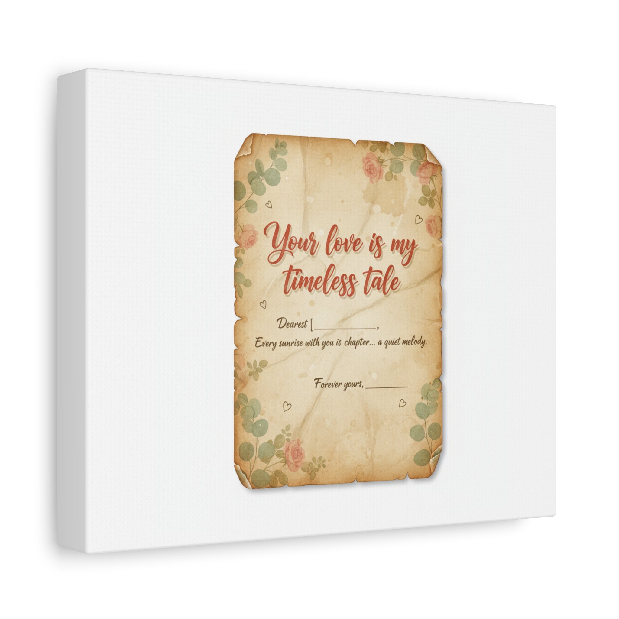 Your Love Is My Timeless Tale Canvas | Love Letter Decor, Vintage Romance