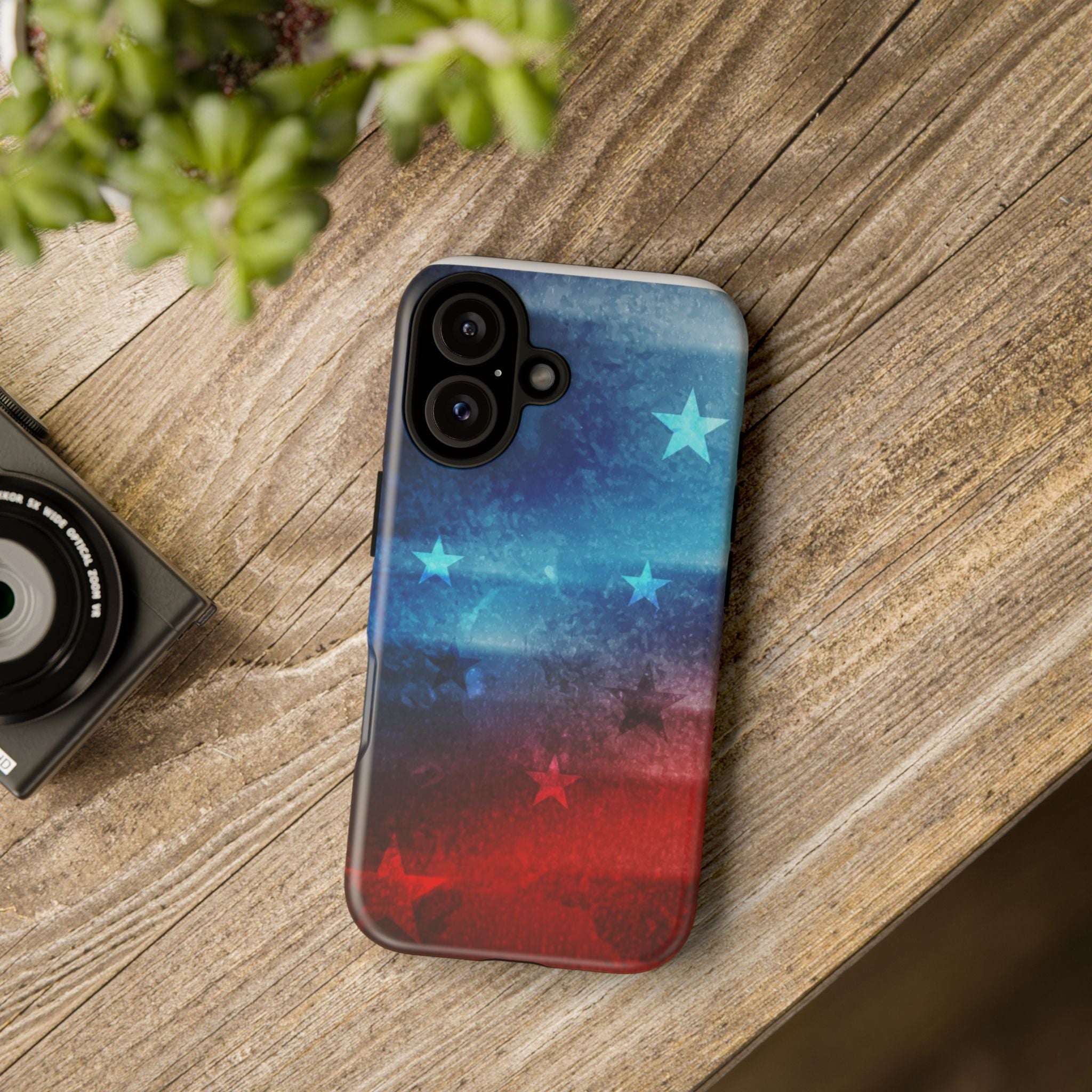 Patriotic Stars & Stripes Tough Phone Case – Red White Blue Protective Cover