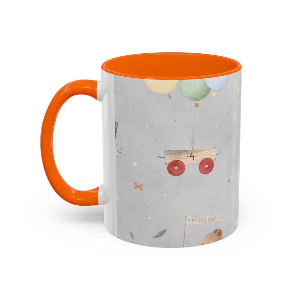 Toy Train Teddy Coffee Mug — Cute Nursery Baby Shower Gift (11/15oz)
