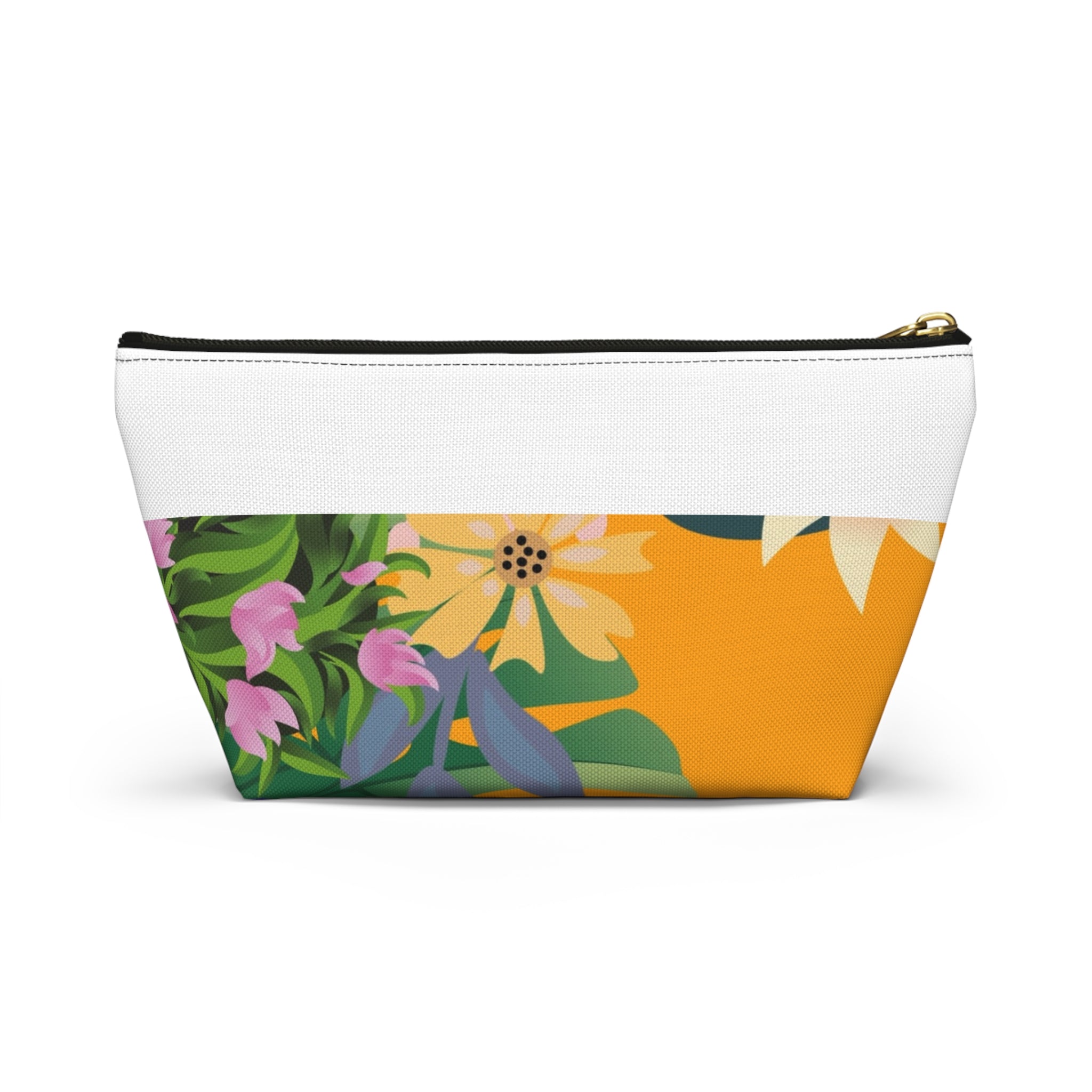 Tropical Floral Accessory Pouch — Bright Hawaiian Makeup Bag