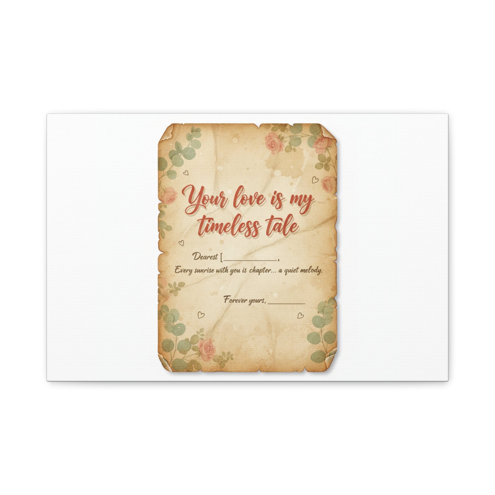 Your Love Is My Timeless Tale Canvas | Love Letter Decor, Vintage Romance