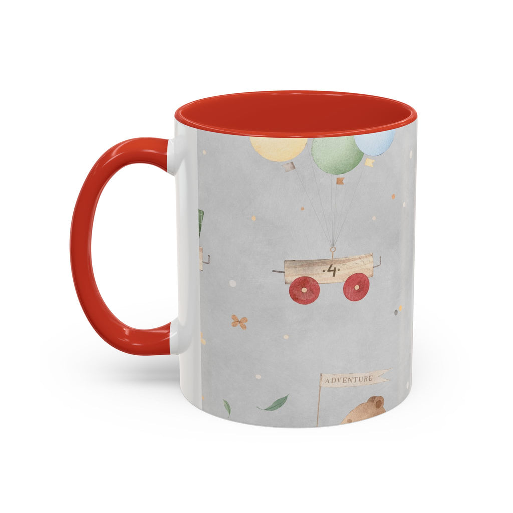 Toy Train Teddy Coffee Mug — Cute Nursery Baby Shower Gift (11/15oz)