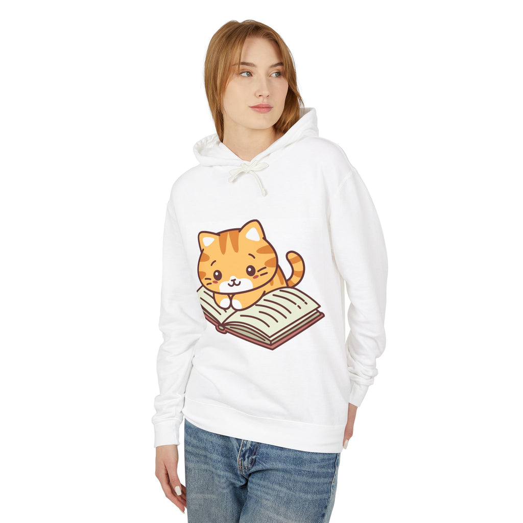 Cute Cat Hoodie — Kawaii Reading & 'So Sweet' Dessert Cat Graphic Hoodie