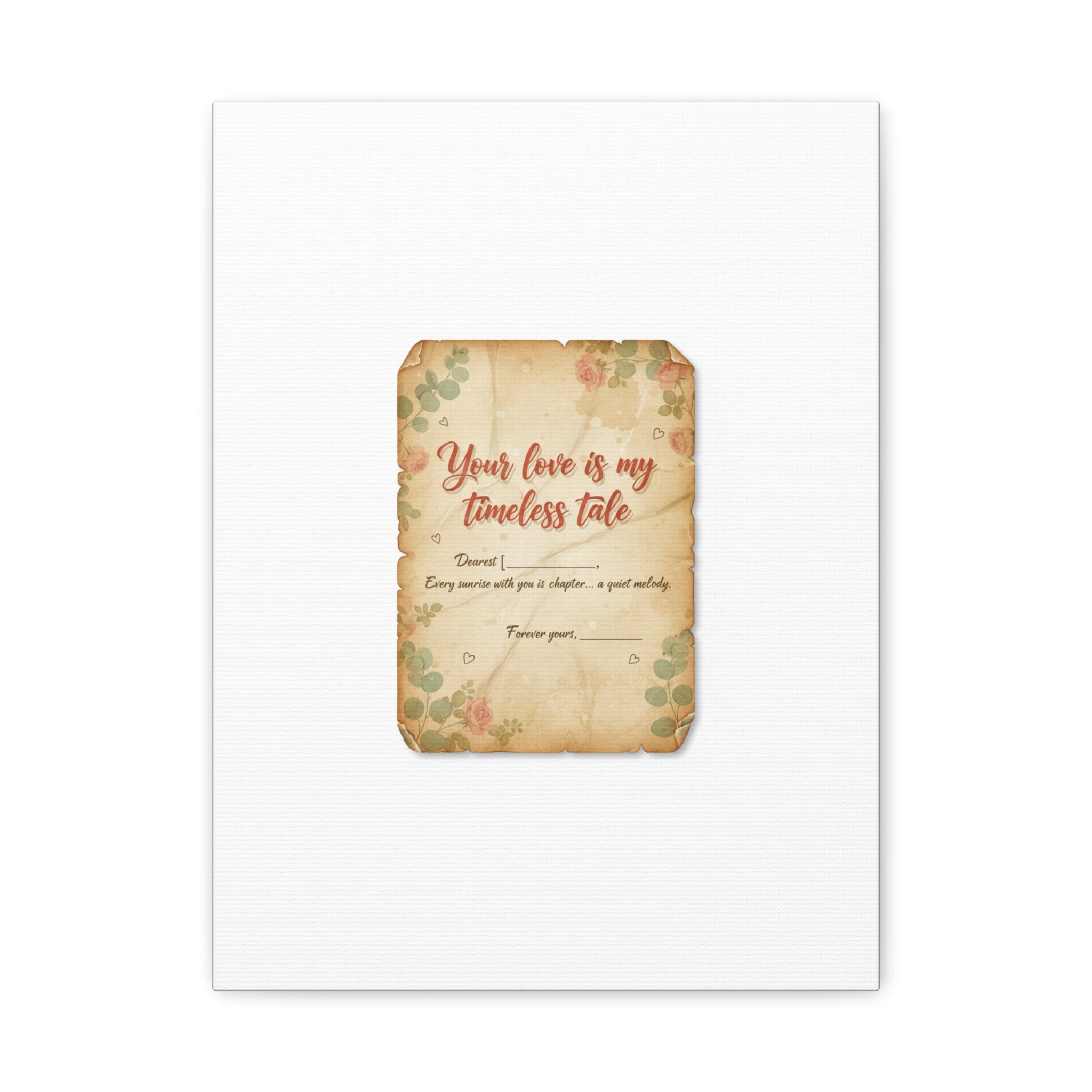 Your Love Is My Timeless Tale Canvas | Love Letter Decor, Vintage Romance