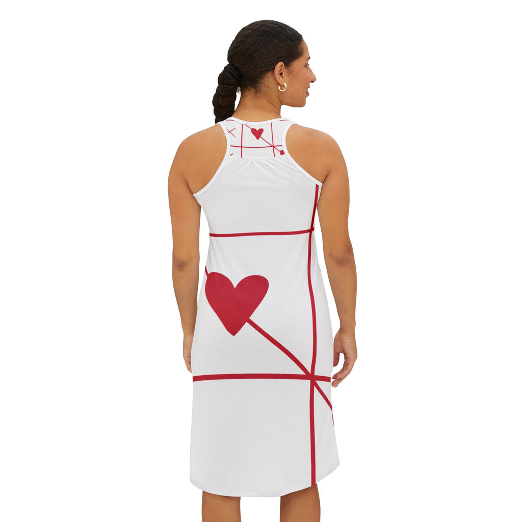 Valentine Heart Grid Racerback Dress