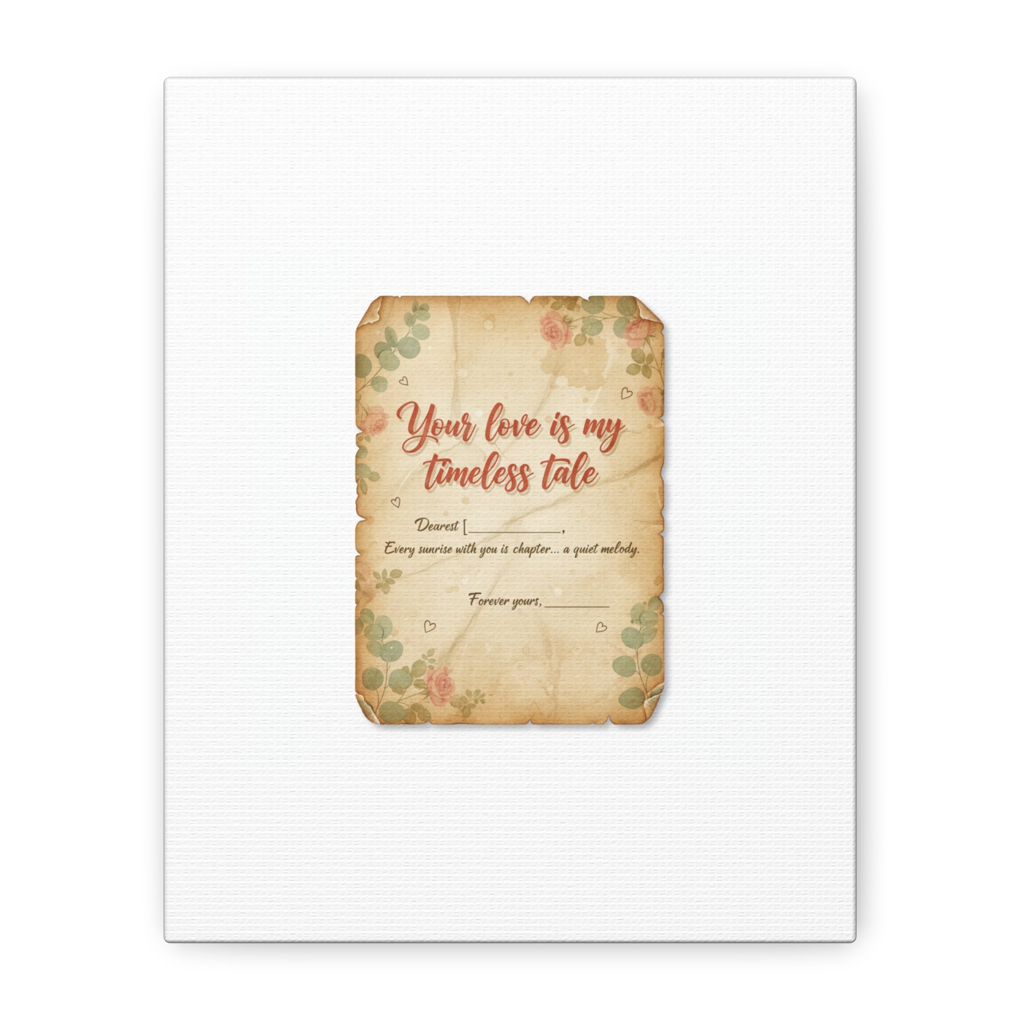 Your Love Is My Timeless Tale Canvas | Love Letter Decor, Vintage Romance