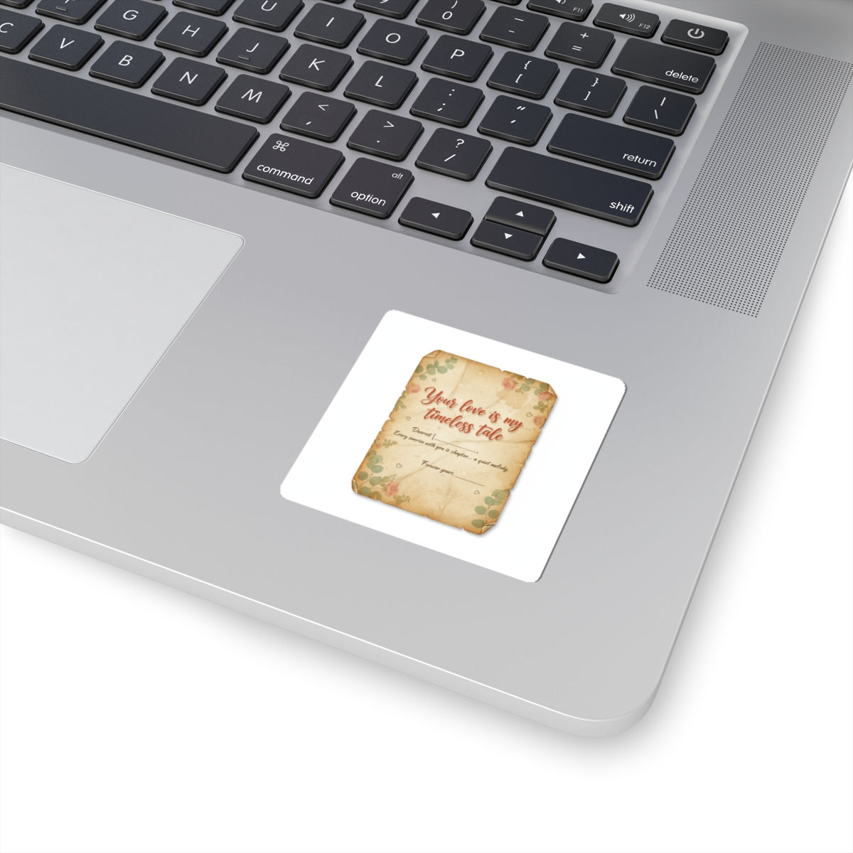 Love Letter Wax Seal Sticker | Vintage handwritten romance, sepia stationery