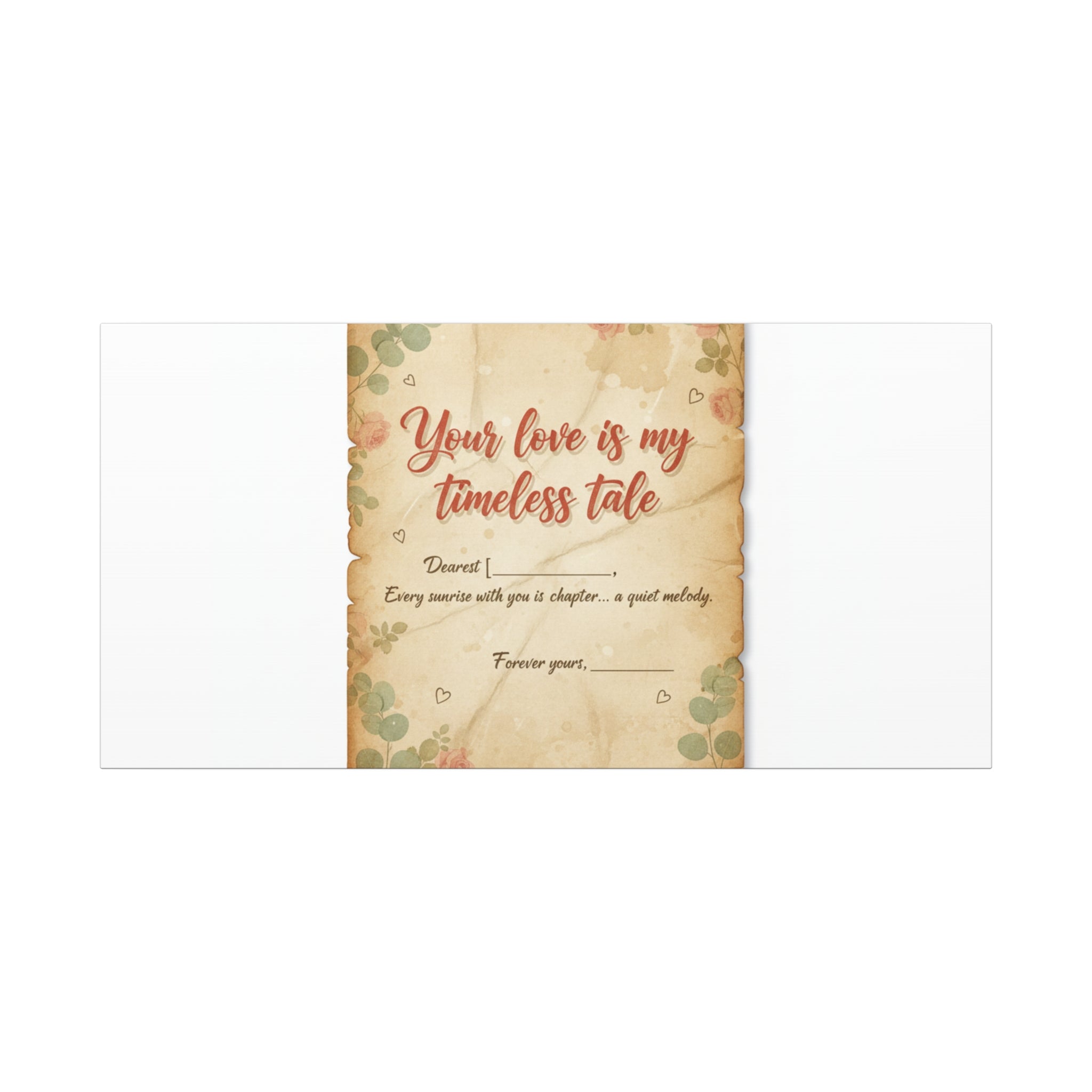Your Love Is My Timeless Tale Canvas | Love Letter Decor, Vintage Romance