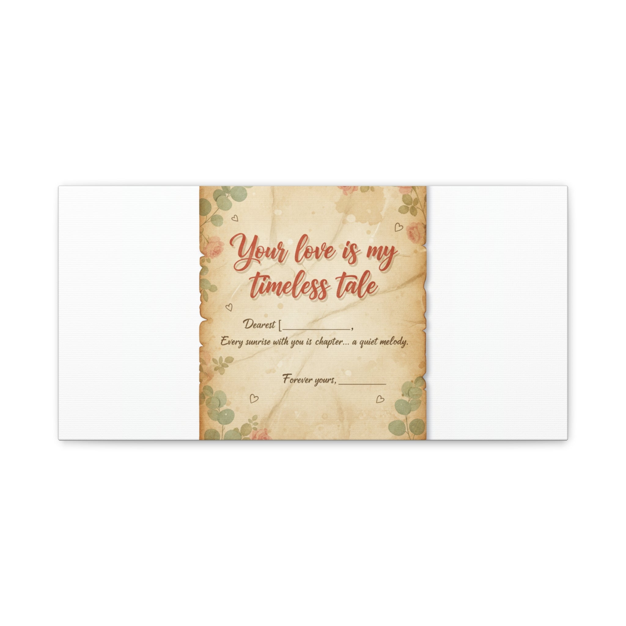 Your Love Is My Timeless Tale Canvas | Love Letter Decor, Vintage Romance
