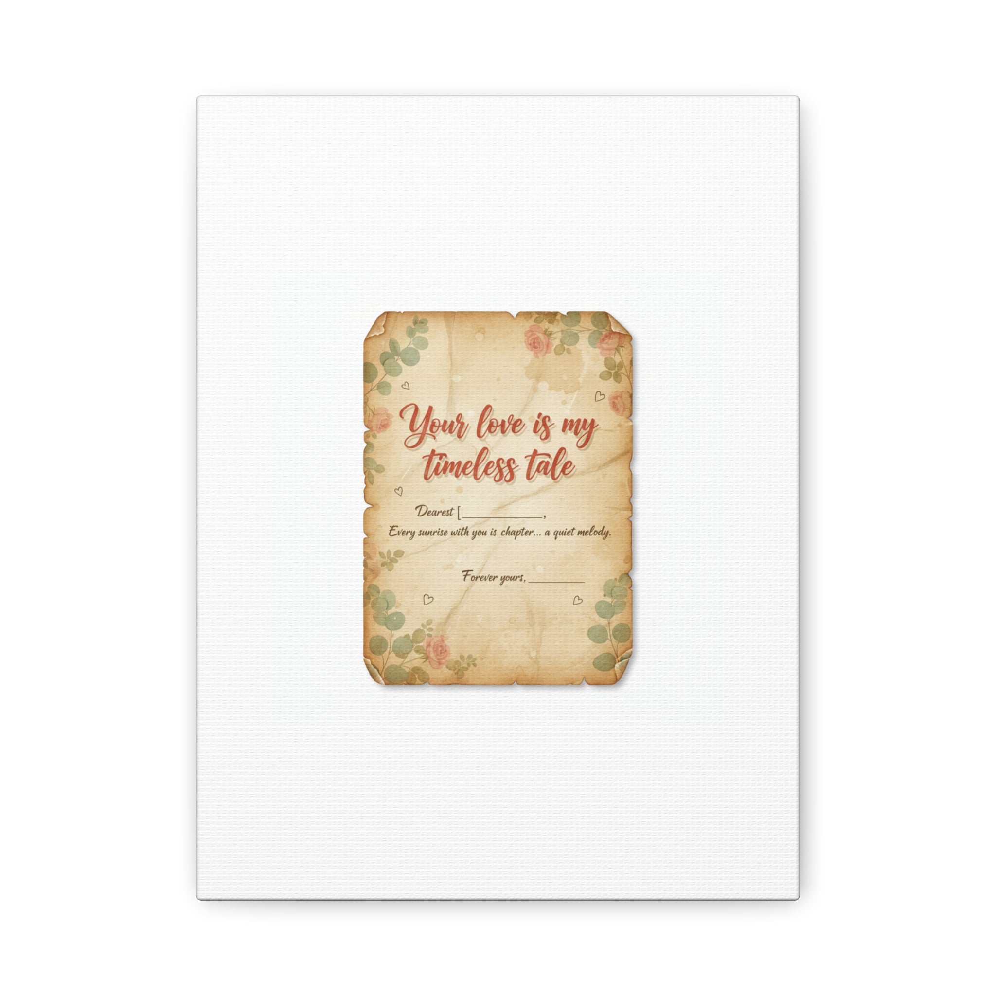 Your Love Is My Timeless Tale Canvas | Love Letter Decor, Vintage Romance