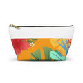 Tropical Floral Accessory Pouch — Bright Hawaiian Makeup Bag