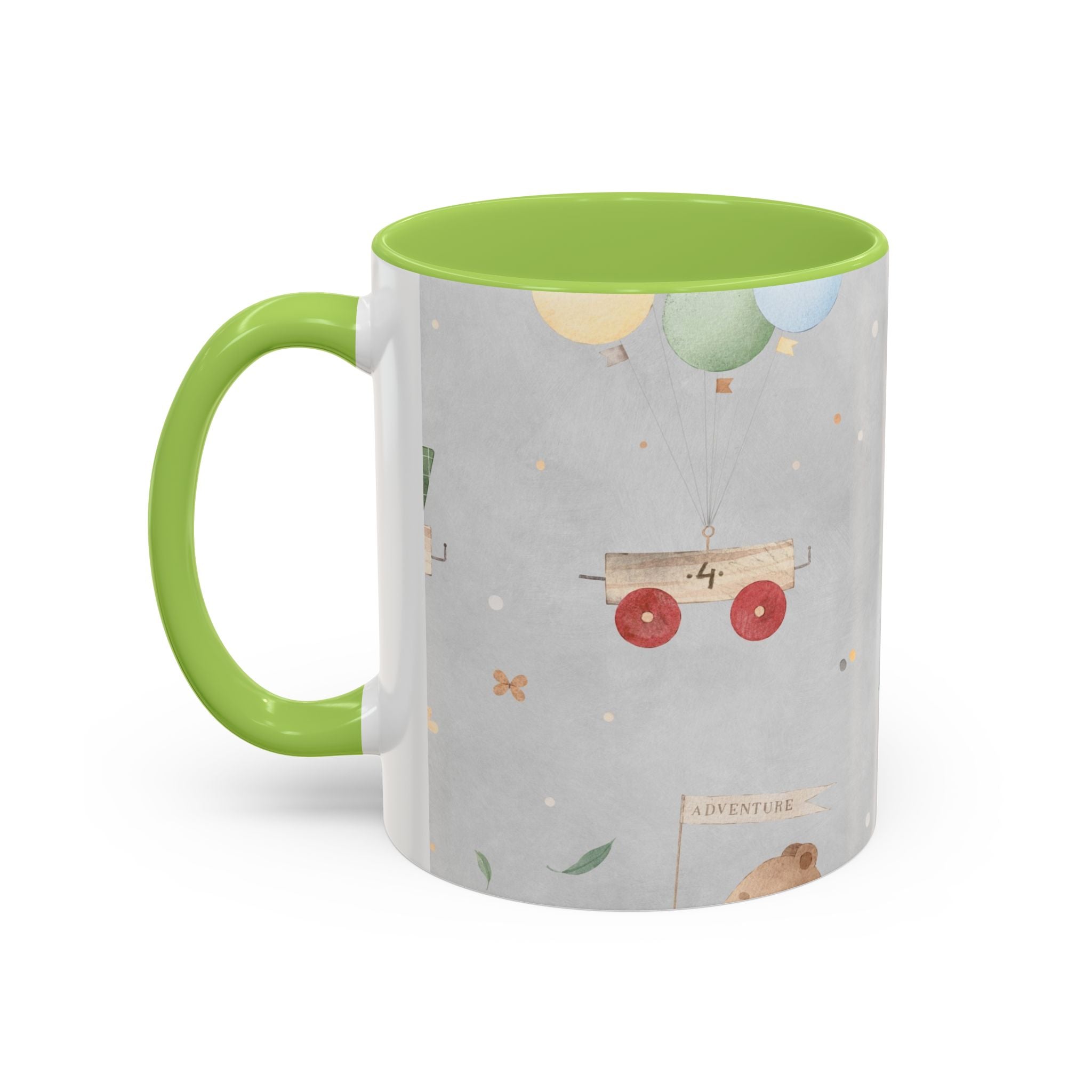 Toy Train Teddy Coffee Mug — Cute Nursery Baby Shower Gift (11/15oz)