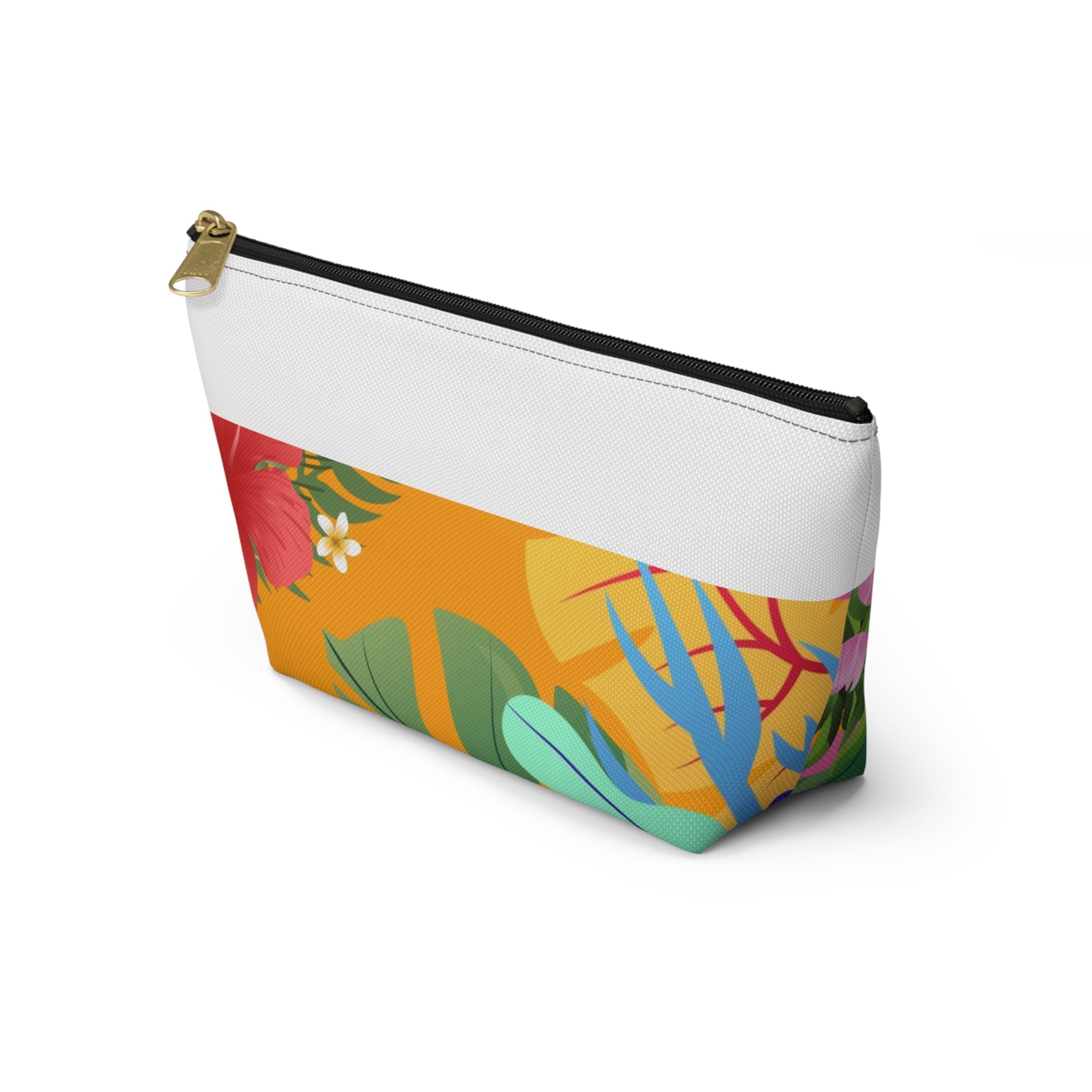 Tropical Floral Accessory Pouch — Bright Hawaiian Makeup Bag