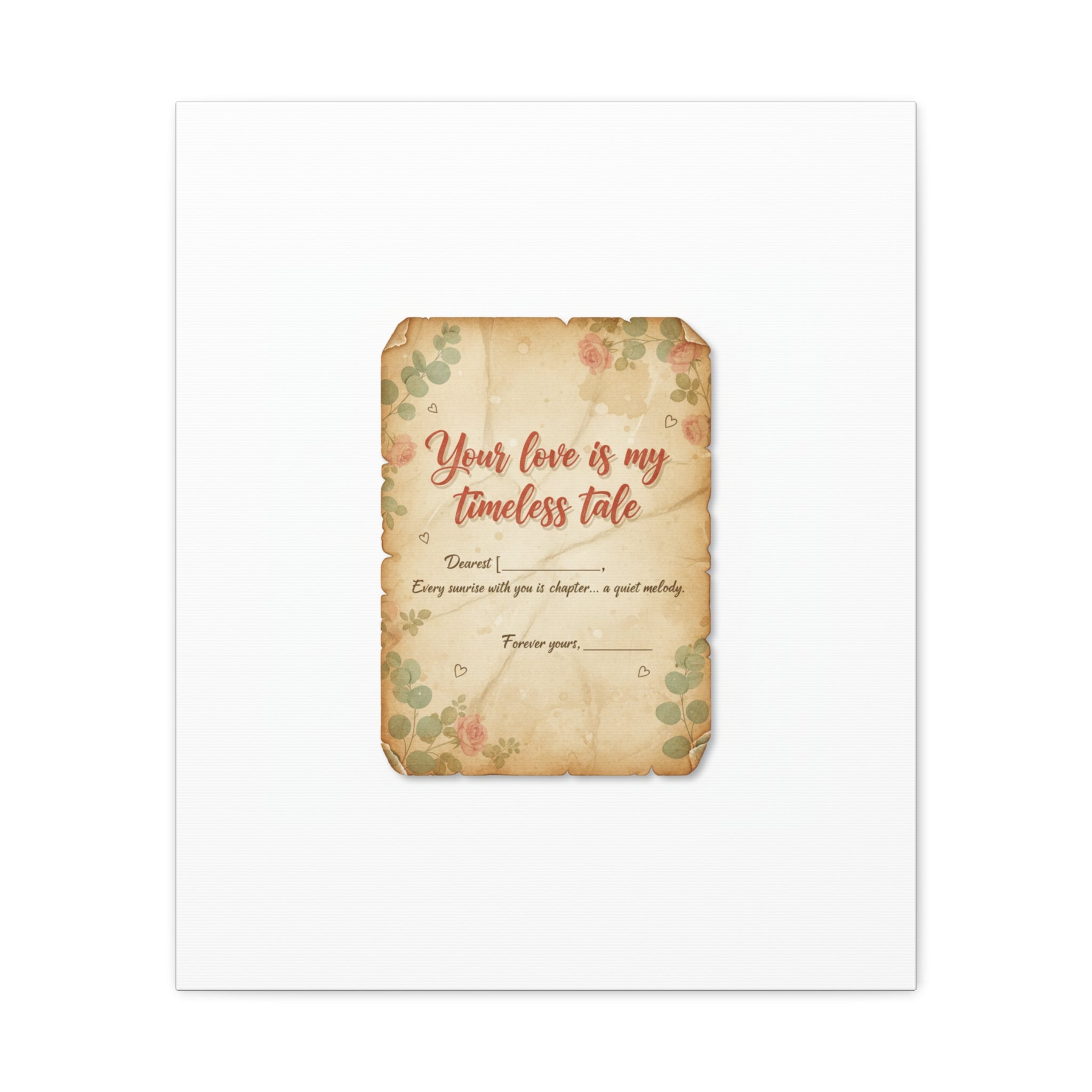 Your Love Is My Timeless Tale Canvas | Love Letter Decor, Vintage Romance