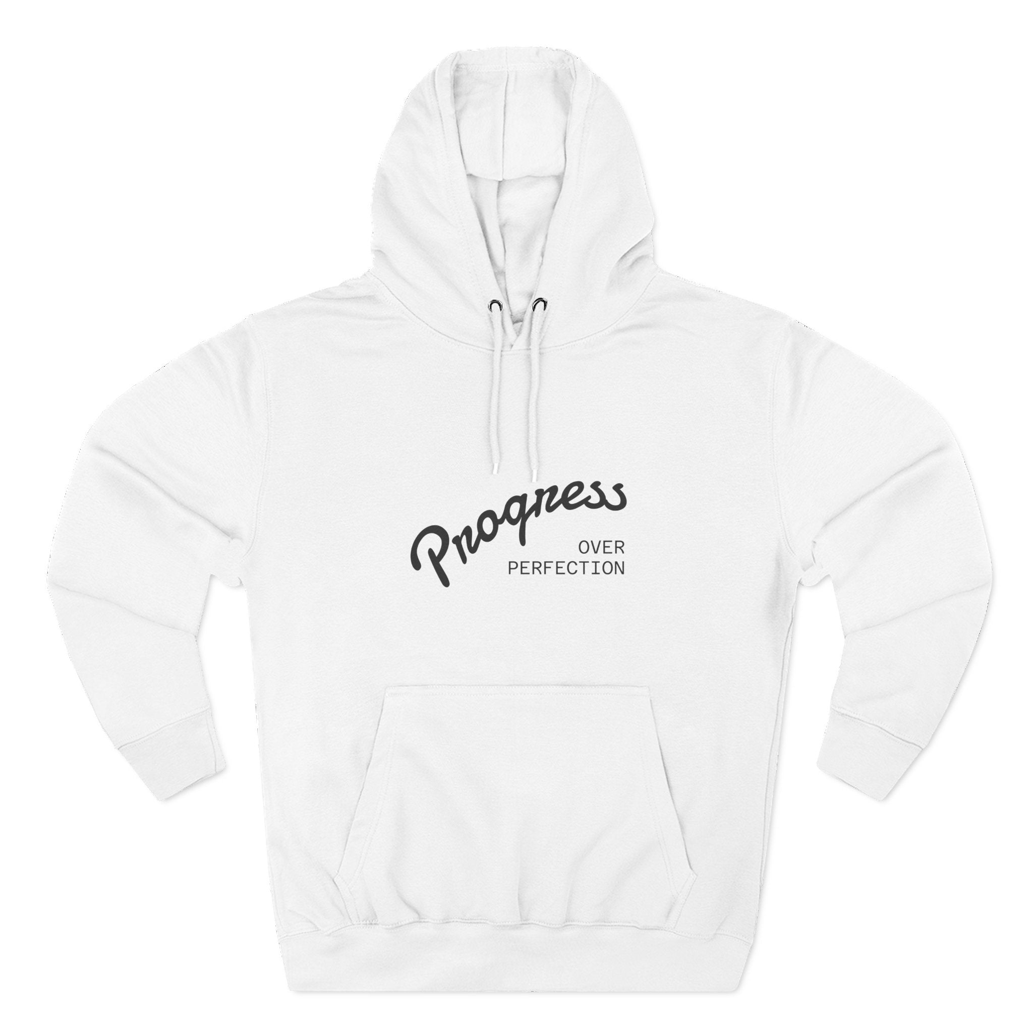 Super Mom Hoodie — "Progress Over Perfection" Fleece Pullover